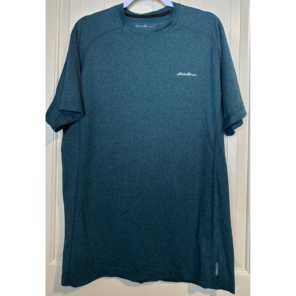 Eddie Bauer Men's green Motion‎ FreeDry Short Sleeve Performance T-Shirt Size TL